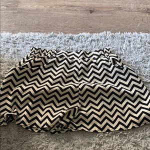 Striped black and tan shorts!